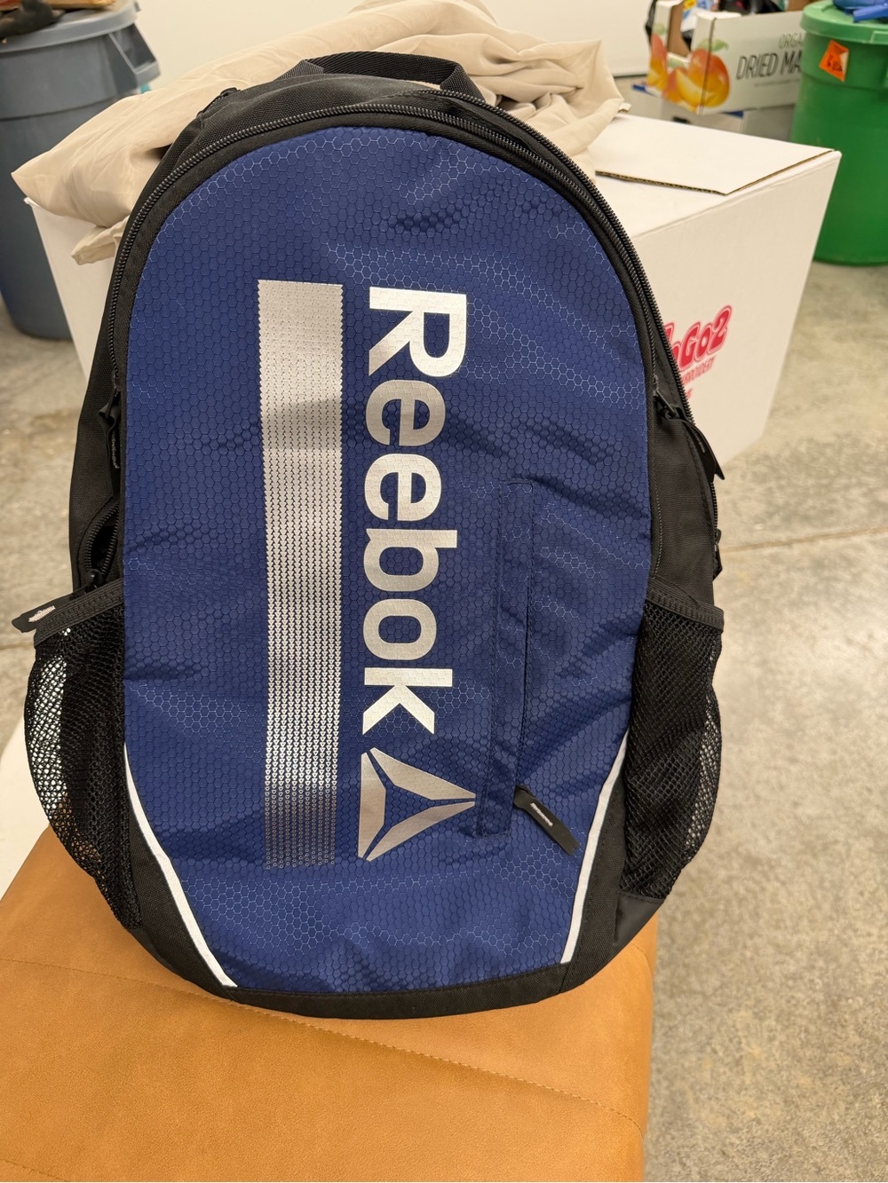 Reebok Blue and Black Backpack
